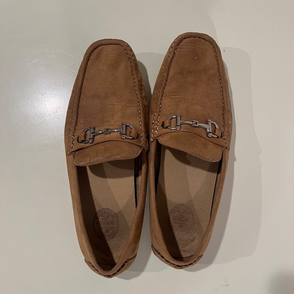 Loafers - Light Brown Suede with Silver Buckle - Picture 4 of 6